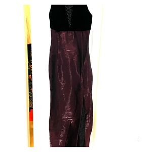 Velvet top evening gown